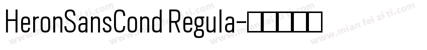 HeronSansCond Regula字体转换